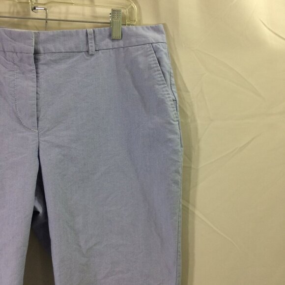 Talbots Signature Pants Cropped Capri Slash Pockets Lavender/Blue Size 14P - Picture 4 of 5
